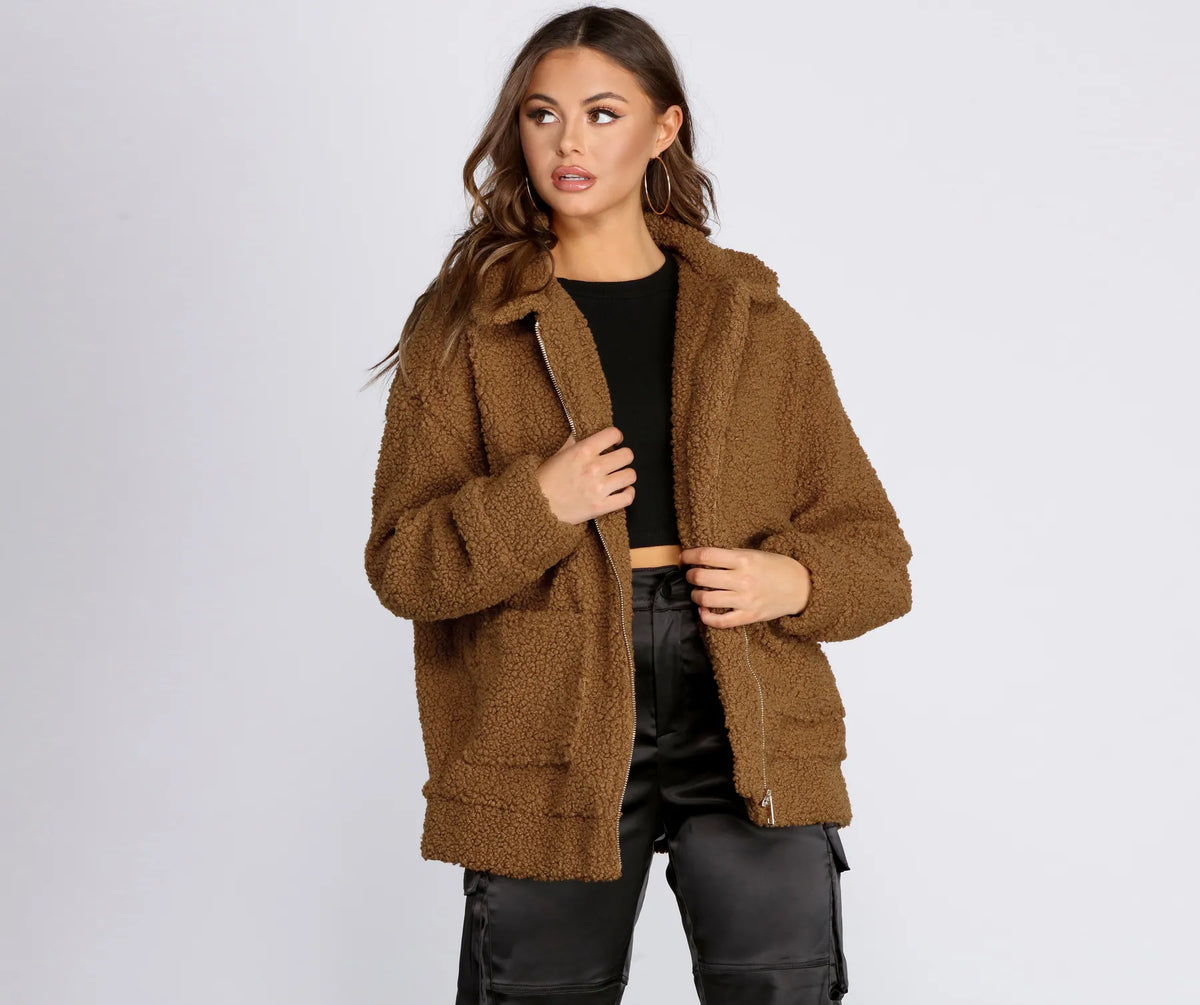 Oversized Teddy Jacket | Windsor Oversized Teddy Jacket | Windsor