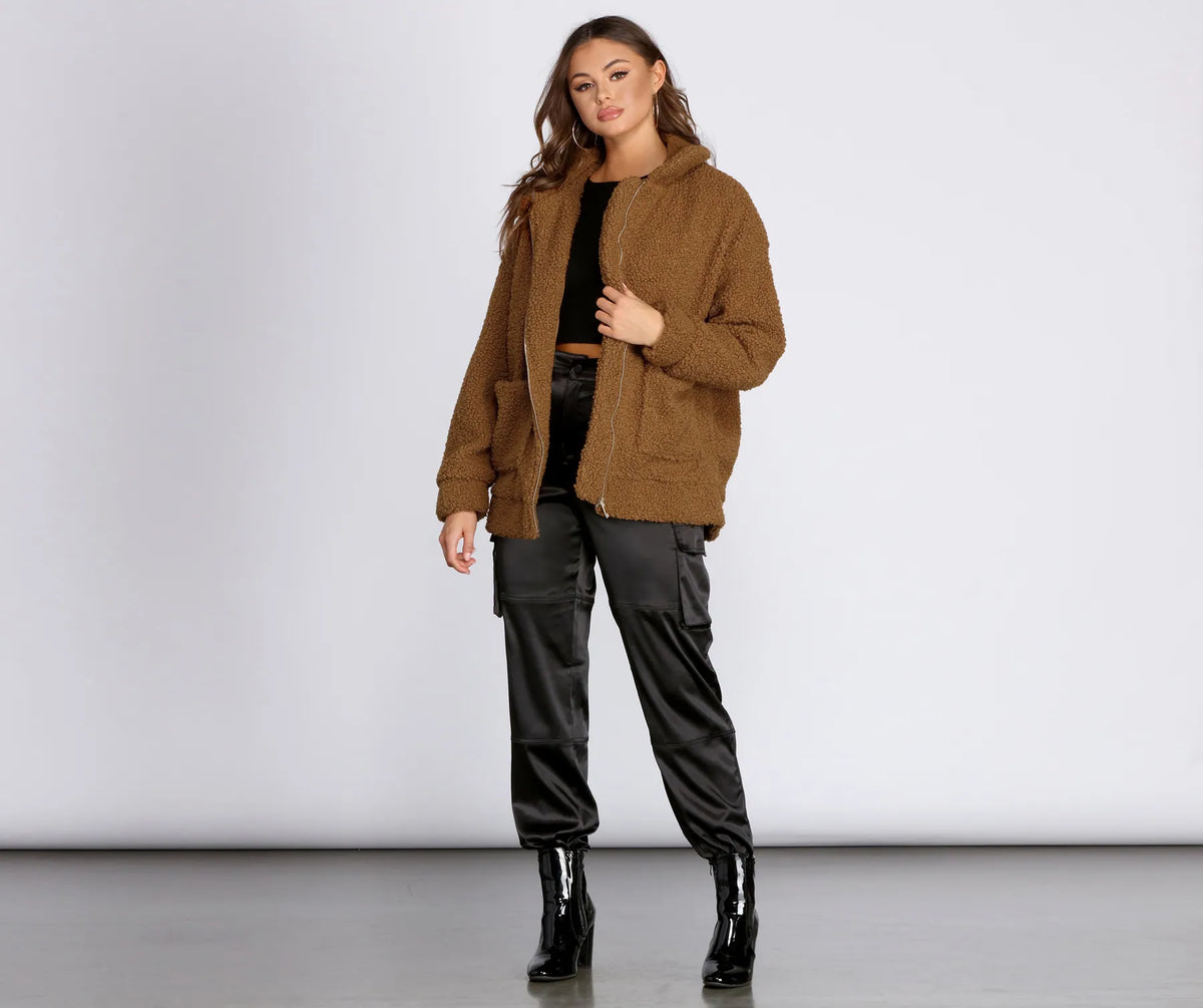 Oversized Teddy Jacket | Windsor