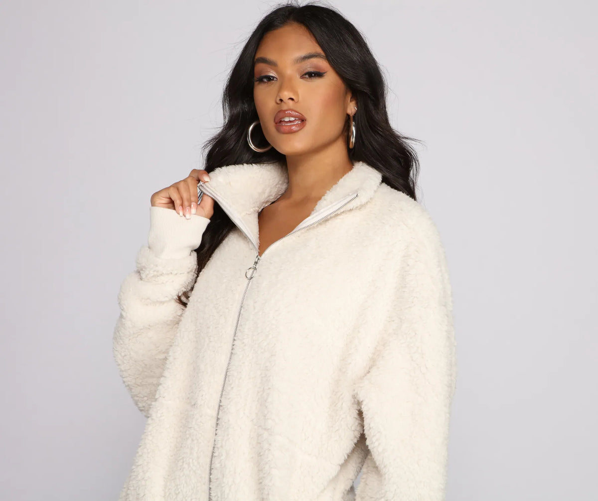 Chic and Cozy Oversized Teddy Trench Coat | Windsor
