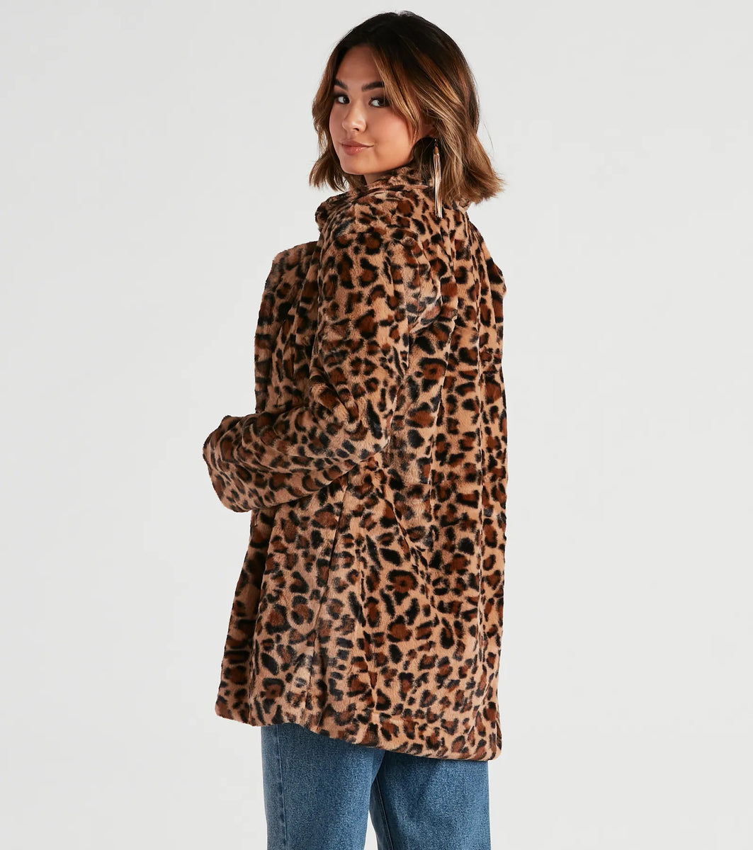 Disney / LEOPARD DESIGN COAT【WCJ-NA-048BEG-BRN】