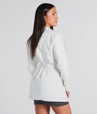 Trending Charm Faux Wool Belted Trench Coat