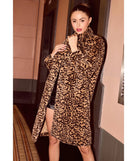 Fabulous Flair Leopard Faux Fur Trench Coat