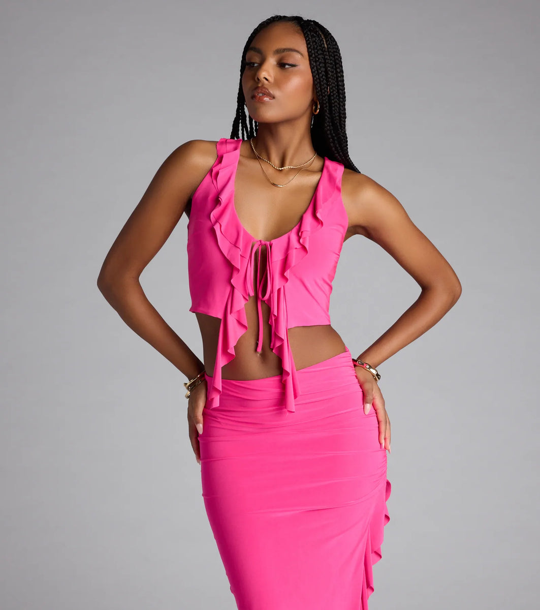 Ruffle Me Up Crop Top | Windsor