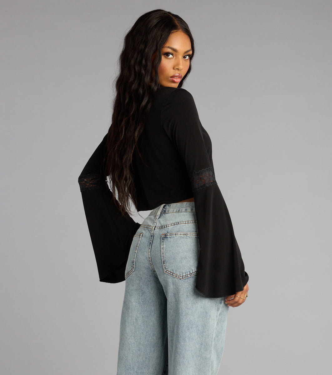 Whisper Lace Tie Front Top | Windsor