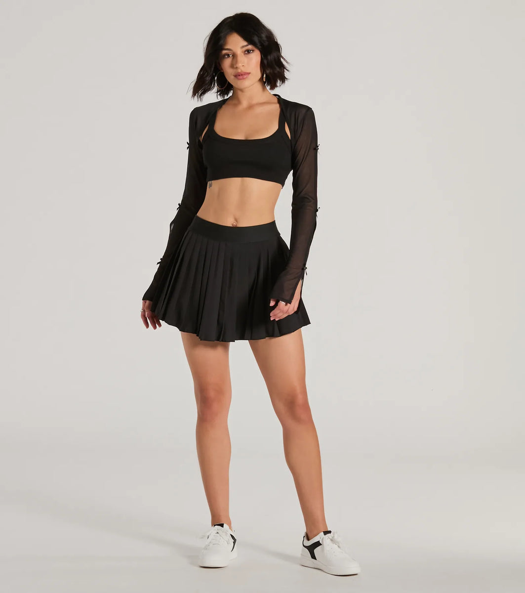 Whimsical Mood Bow Long Sleeve Mesh Bolero | Windsor