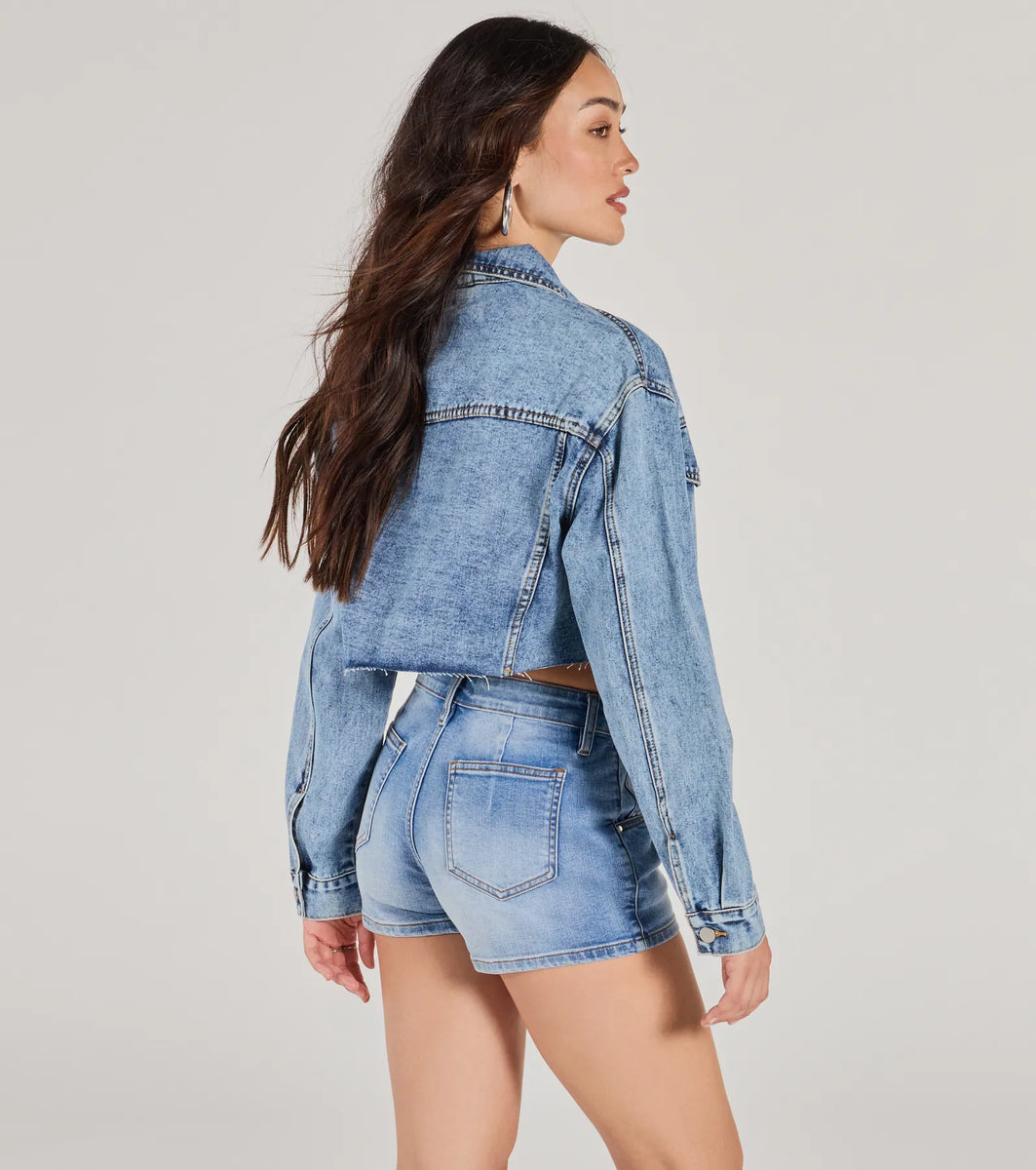 Keep Groovin' Crop Denim Jacket | Windsor