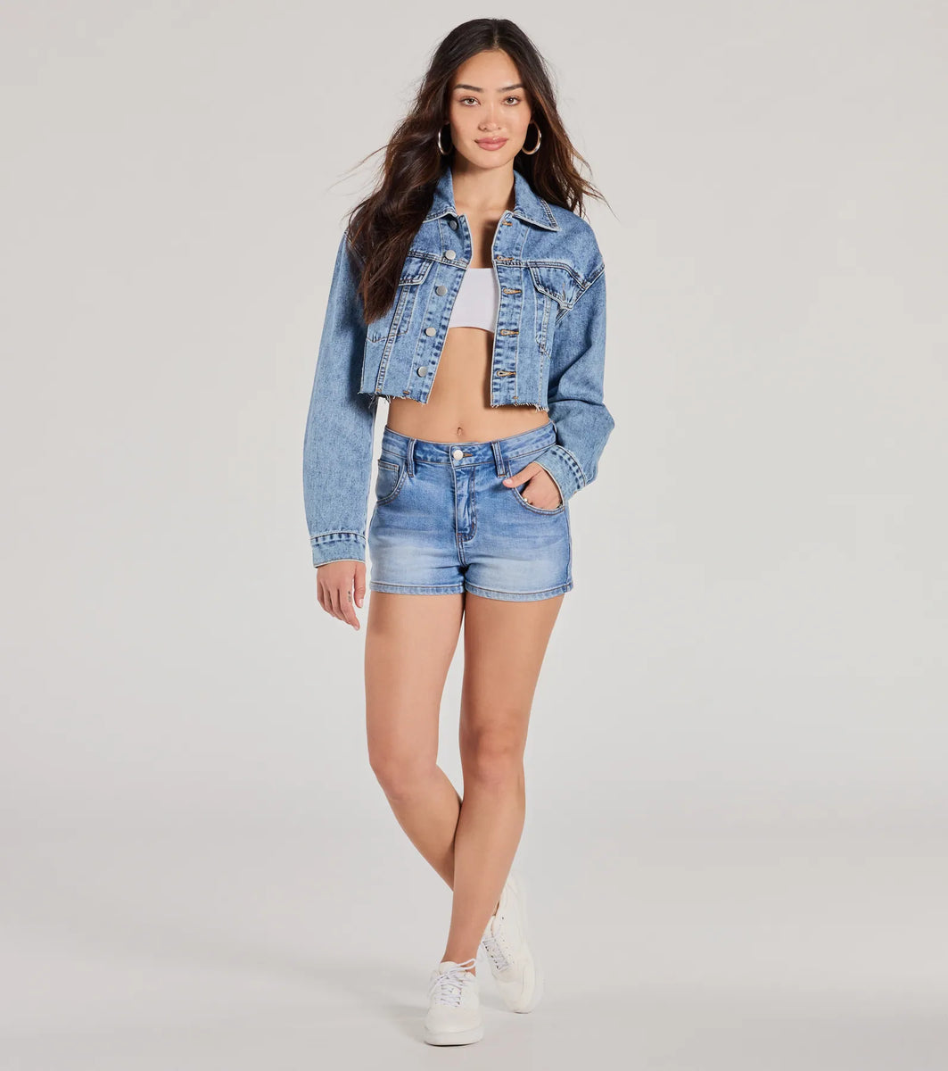 Keep Groovin' Crop Denim Jacket | Windsor