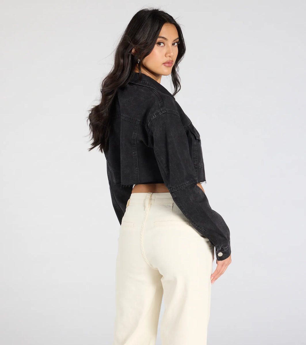 ジャケット・アウター Deuxieme Classe Cropped Denim Jacket ジャケット・アウター Deuxieme Classe Cropped Denim Jacket