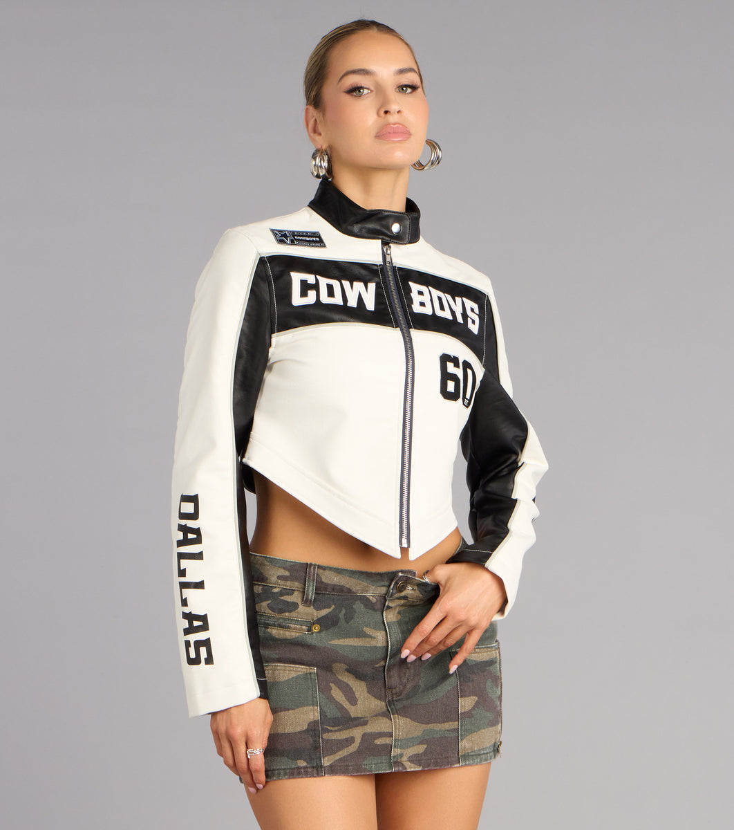 Ultra Game NFL Dallas Cowboys Moto Jacket | Windsor