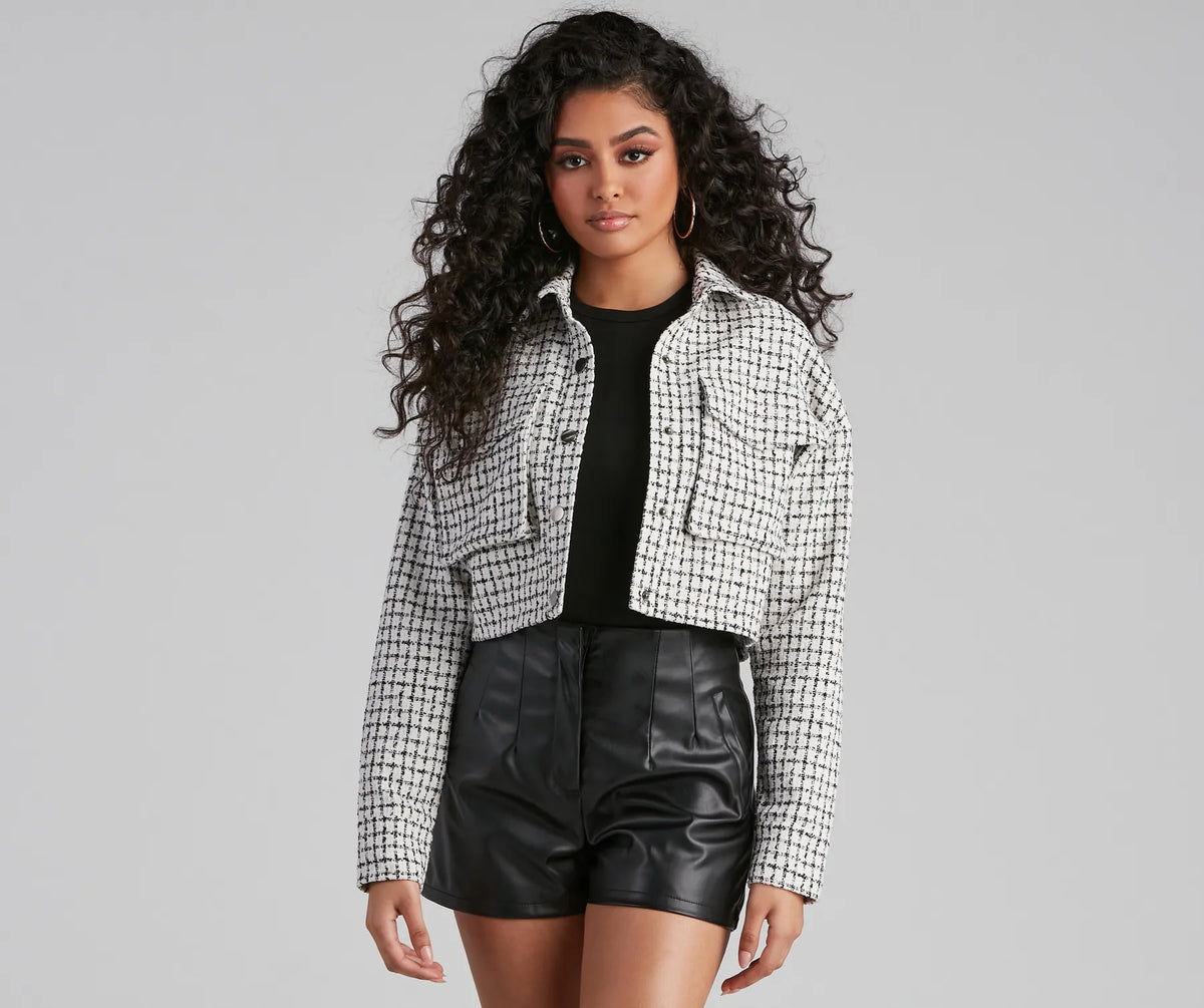 Chic Sophistication Tweed Cropped Jacket | Windsor Chic Sophistication Tweed Cropped Jacket | Windsor
