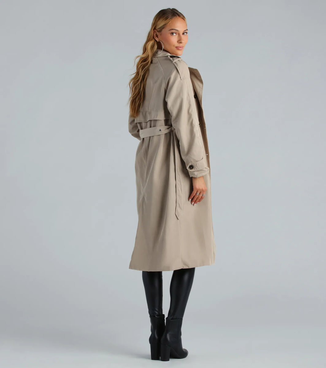 トレンチコート DRESS INSERT TRENCH COAT White Trench Coat Womens Long, Black Beige Trench Coat Dress