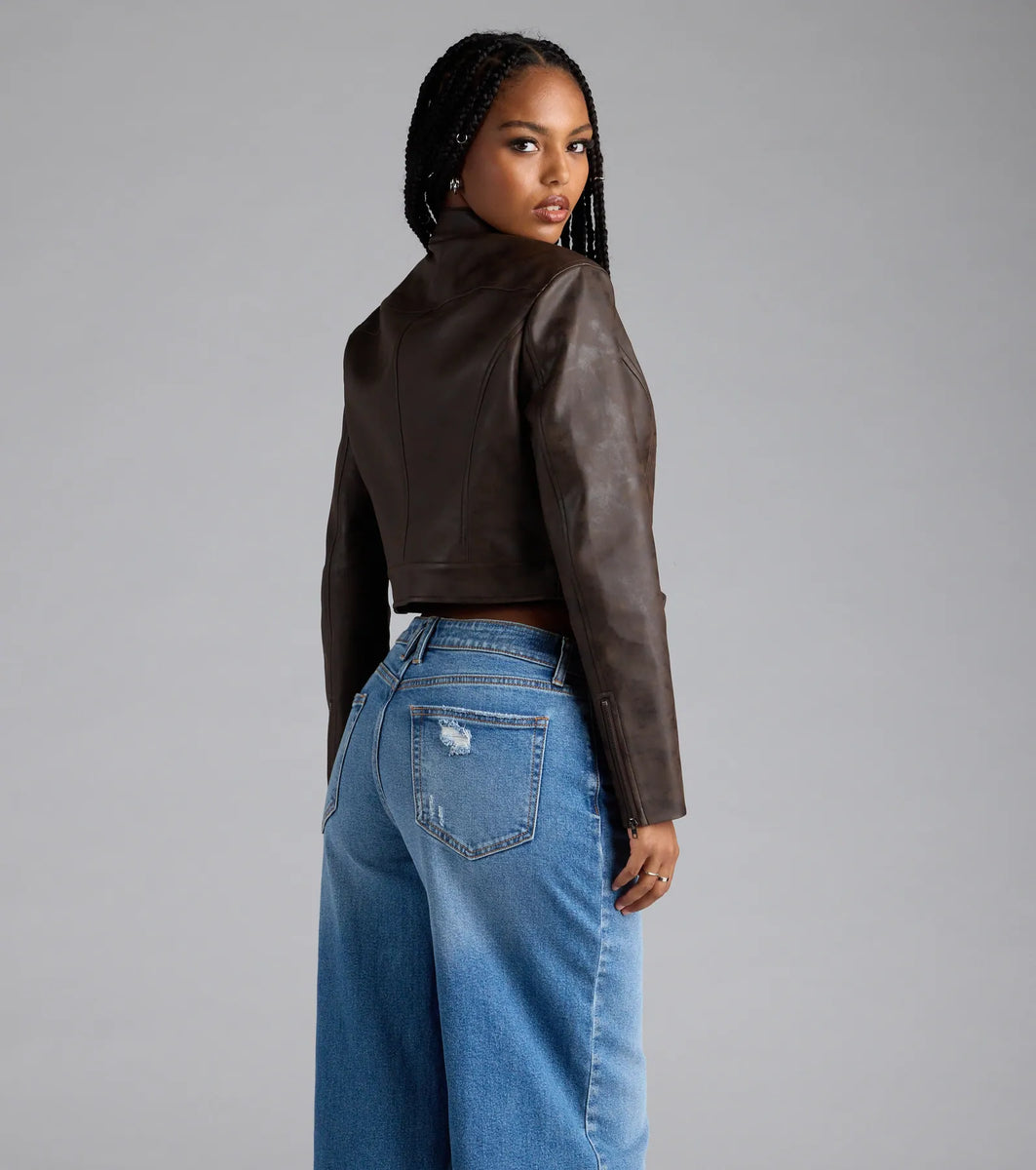 Along For The Ride Faux Leather Biker Jacket | Windsor