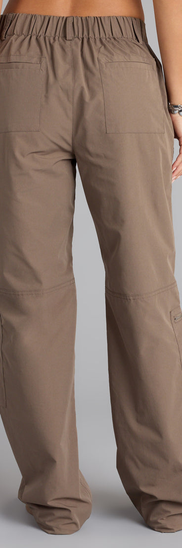Make a fall statement in ccac4fe1-a26b-4162-b6e8 tones that highlight the Zip It and Chill Mid-Rise Cargo Pants as a must-have among fall bottoms for women.