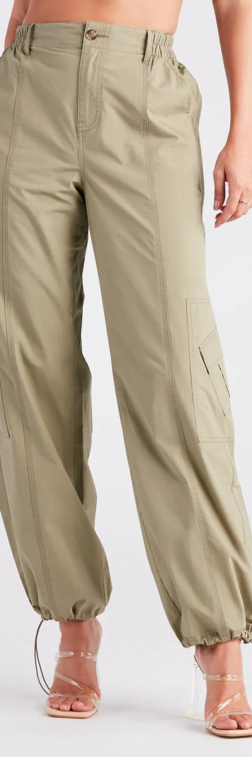 Major Cool Girl Parachute Cargo Pants