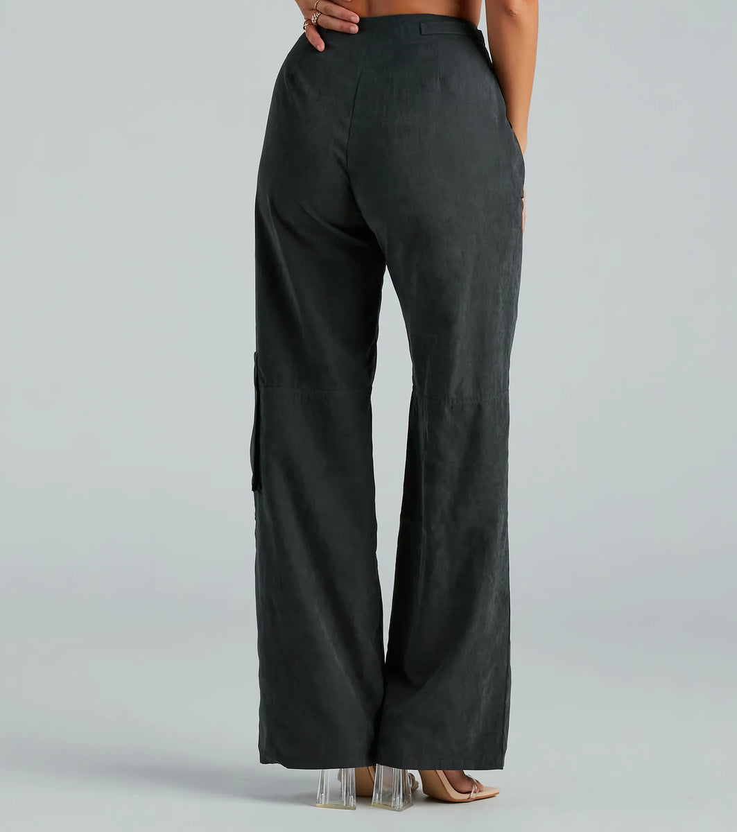 Trendy Girl Wide-Leg Cargo Twill Pants | Windsor