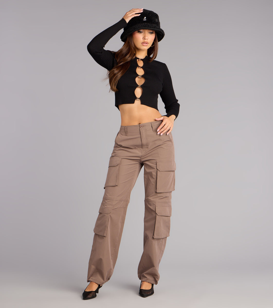 【値下】フィルザビル| HIGH TACKWAIST CARGO TROUSER Out For The Day High-Rise Cargo Pants | Windsor