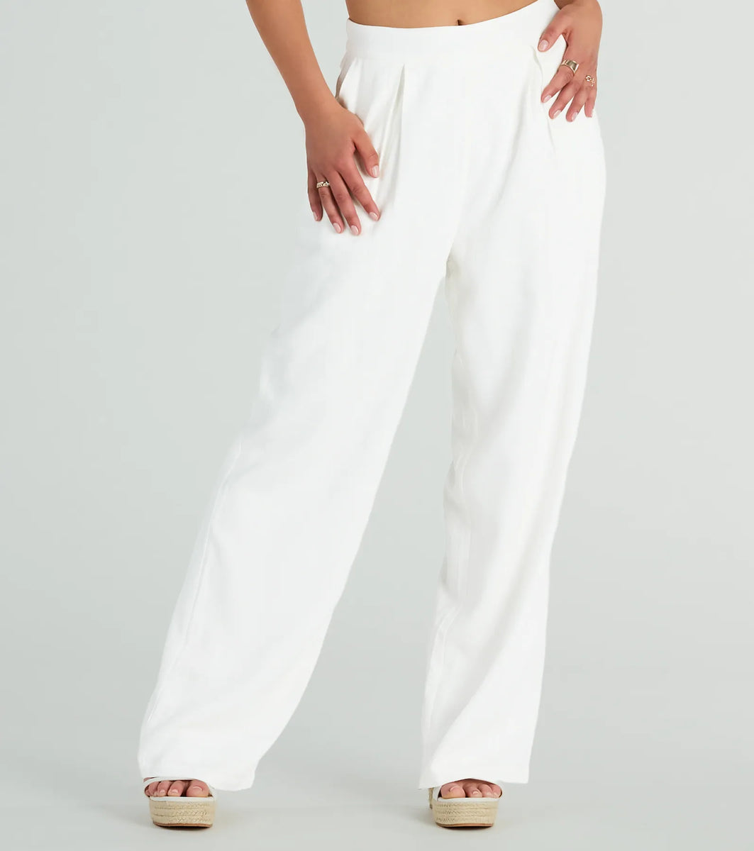 Trendy Treasure Linen Wide-Leg Pants | Windsor Trendy Treasure Linen Wide-Leg Pants | Windsor