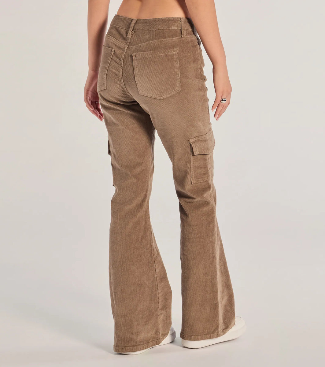 Effortless And Cool Corduroy Cargo Flare Pants | Windsor