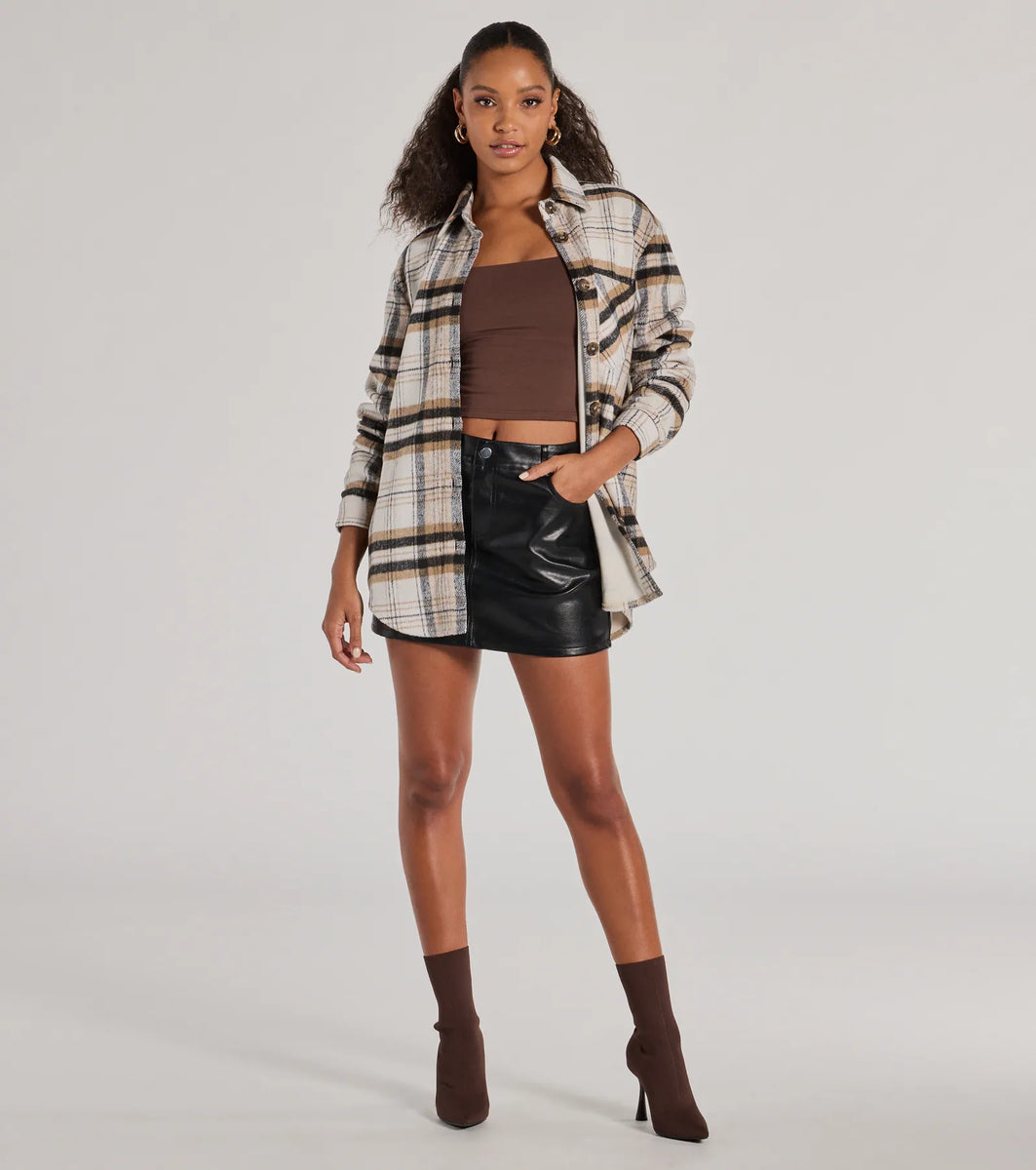 Sleek Edge Faux Leather Mini Skirt | Windsor Sleek Edge Faux Leather Mini Skirt | Windsor