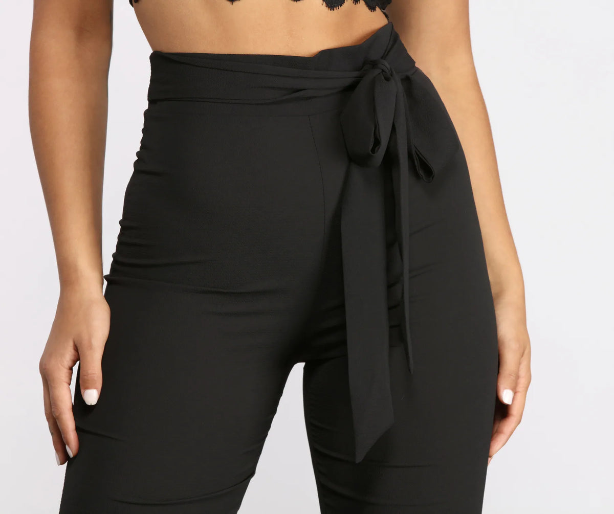 Tie Waist Wide Leg Pants | Windsor