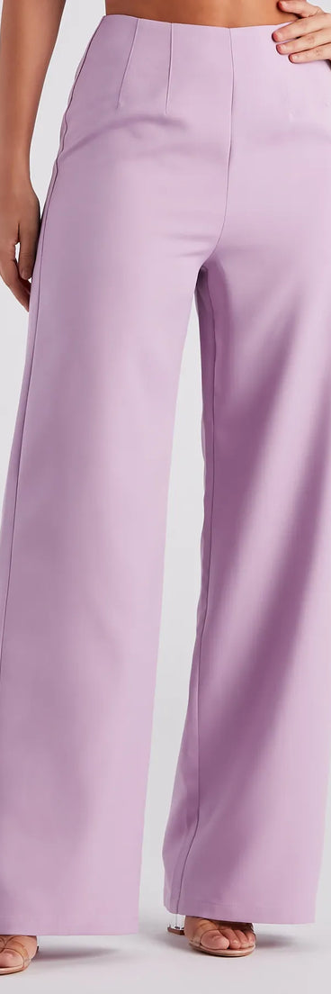 She Means Business Wide-Leg Pants