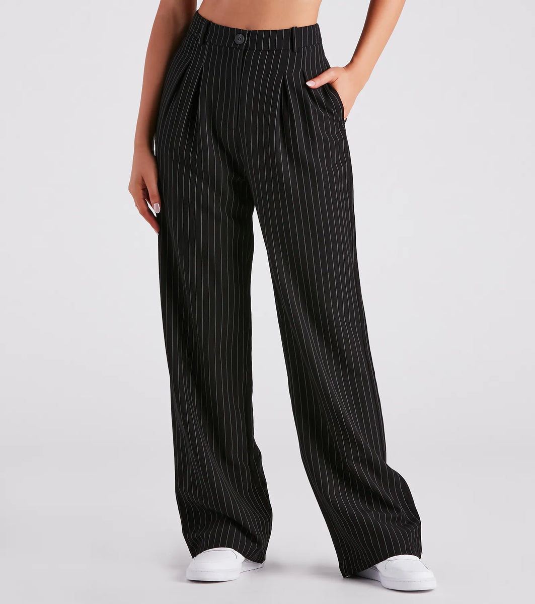 Stylish Strut Pinstripe Trouser Pants | Windsor