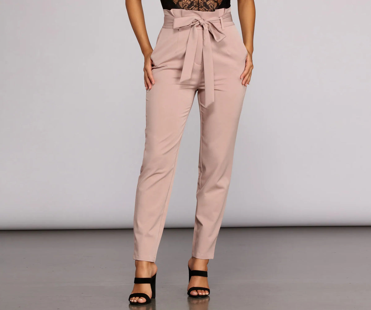 Essential Tapered Paper Bag Pants | Windsor