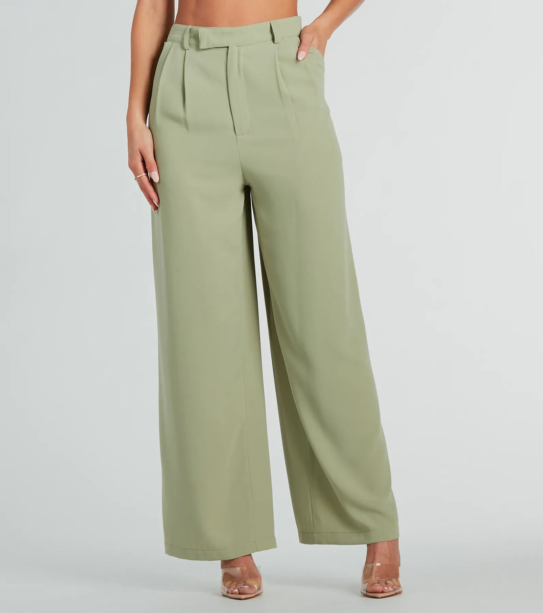 Like Clockwork High-Rise Wide-Leg Trouser Pants | Windsor Like Clockwork High-Rise Wide-Leg Trouser Pants | Windsor