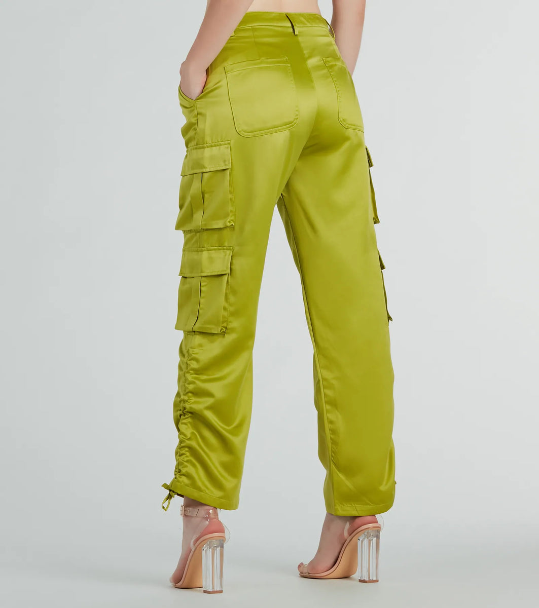 Satin cargo pants Pants