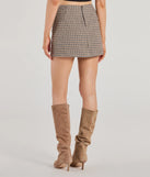 Plaid Perfection Faux Wool Mini Skort