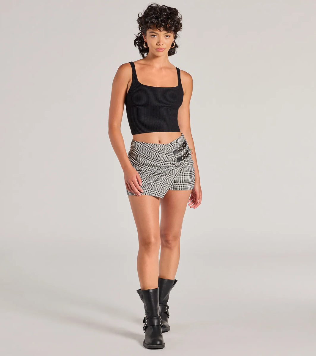 Kleesier☆checked diary button skirt plaid button front skirt, high waisted skirt 2195# – XiaoLizi