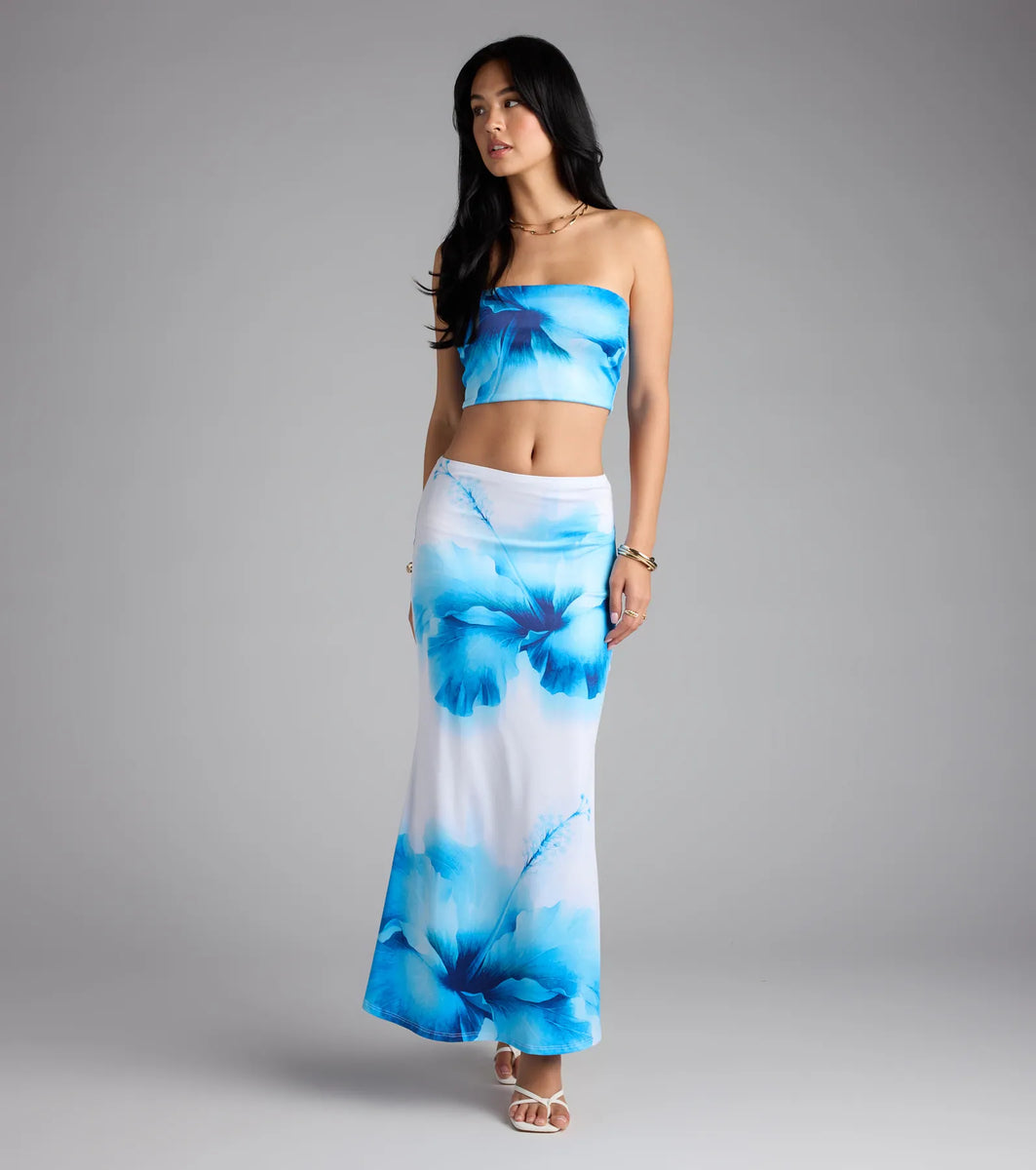 Bold Muse Floral Print Maxi Skirt | Windsor
