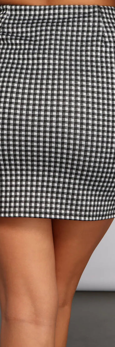 Check on It Plaid Mini Skirt