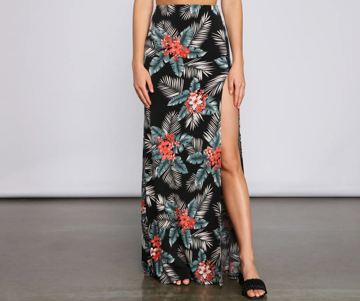 Pretty In Paradise Maxi Skirt | Windsor