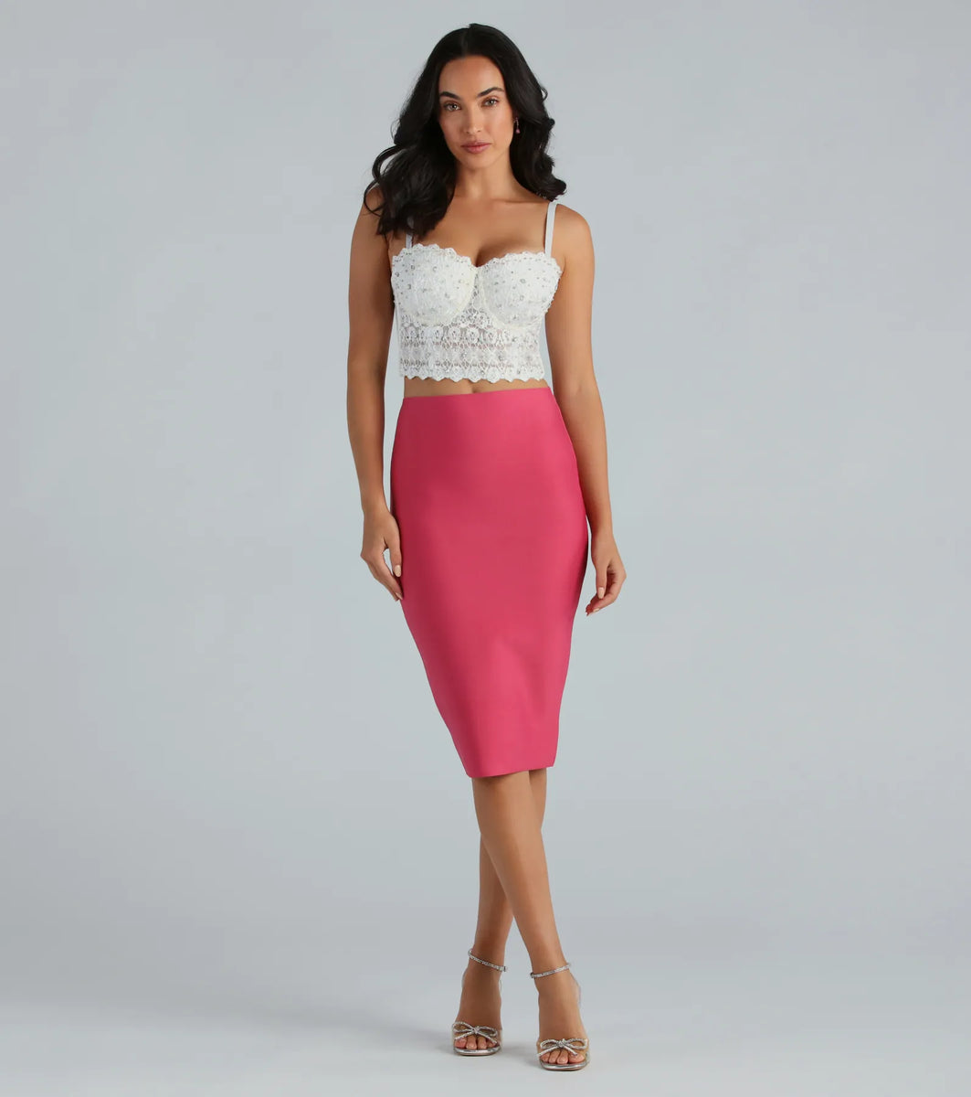Chic And Sculpted Bandage Pencil Skirt Windsor