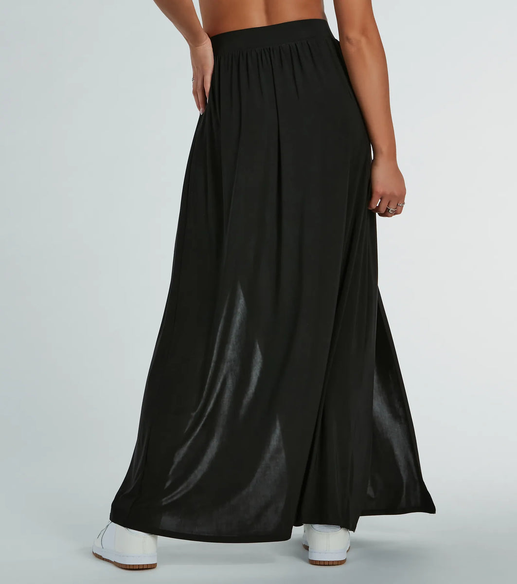 Statement Made High-Rise Dual-Slit Maxi Skirt | Windsor