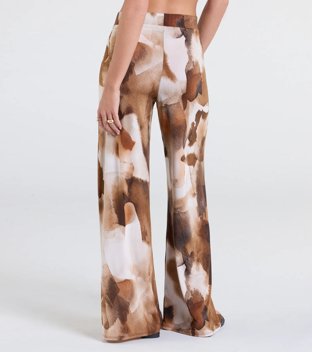 Off To Paradise Wide-Leg Abstract Pants | Windsor