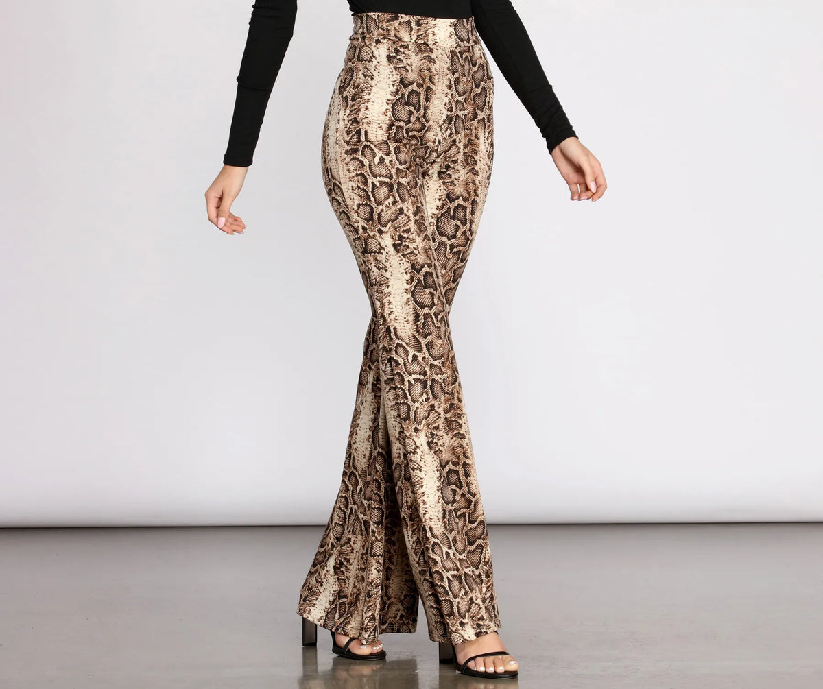 Snake Up Your Style Flare Pants | Windsor Snake Up Your Style Flare Pants | Windsor