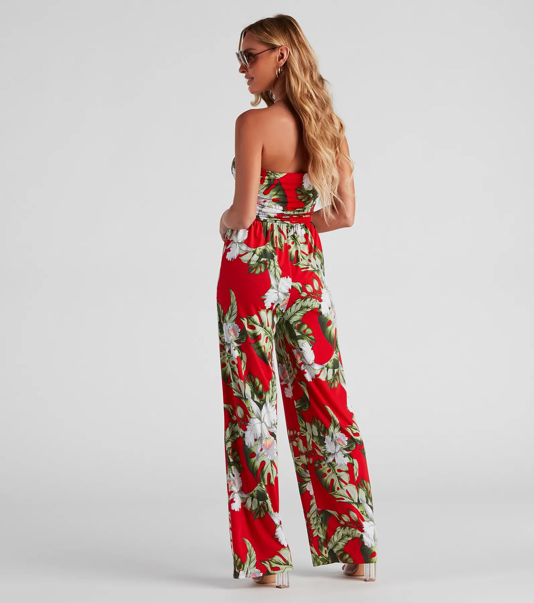 Tropical Vibes Wide Leg Jumpsuit & Windsor