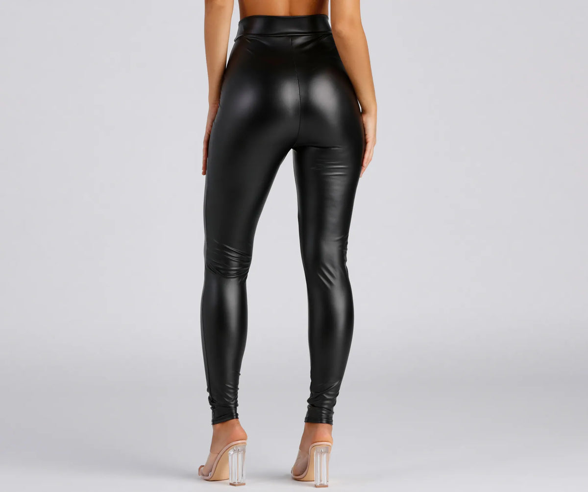 【ELENDEEK】FAUX LEATHER LEGGINGS So Sleek Faux Leather Leggings | Windsor