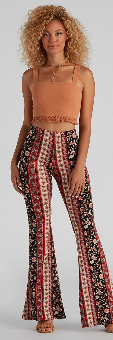 Boho Moment Floral Flare Pants