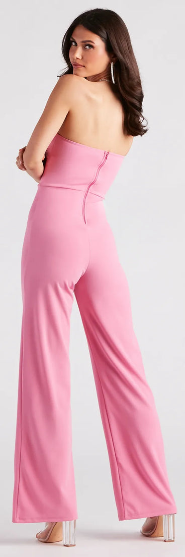 Fit To Perfection Strapless Corset Jumpsuit