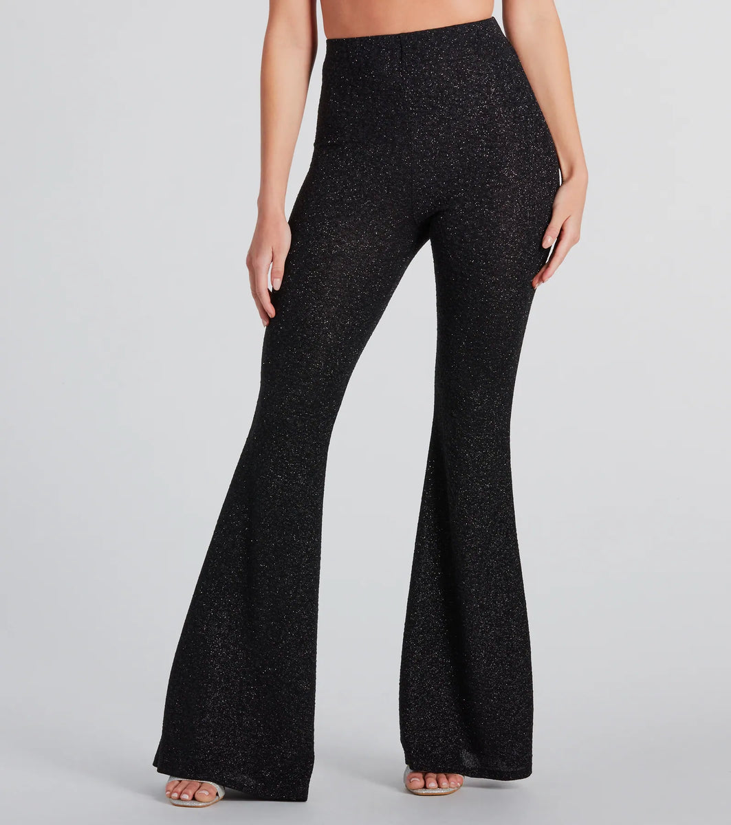 Ameri（アメリ）の「UND GLITTER FLARE PANTS（その他パンツ