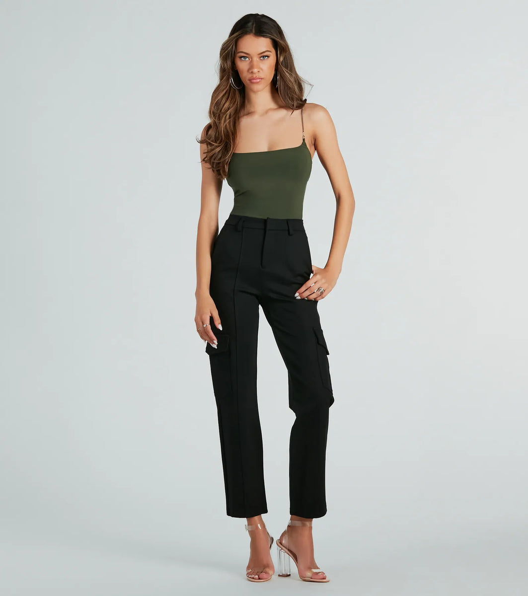 Looking Casual And Chic Ponte Knit Cargo Pants | Windsor