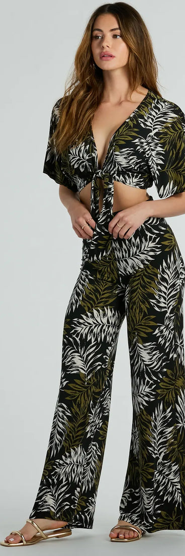 Living In The Palms Wide Leg Palazzo Pants