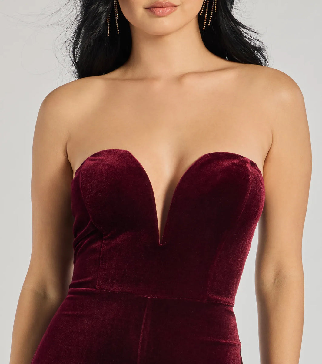 インナー・ルームウェアその他 Velvet Bustier Top Motel cosimo deep v halter top in midnight shimmer | ASOS