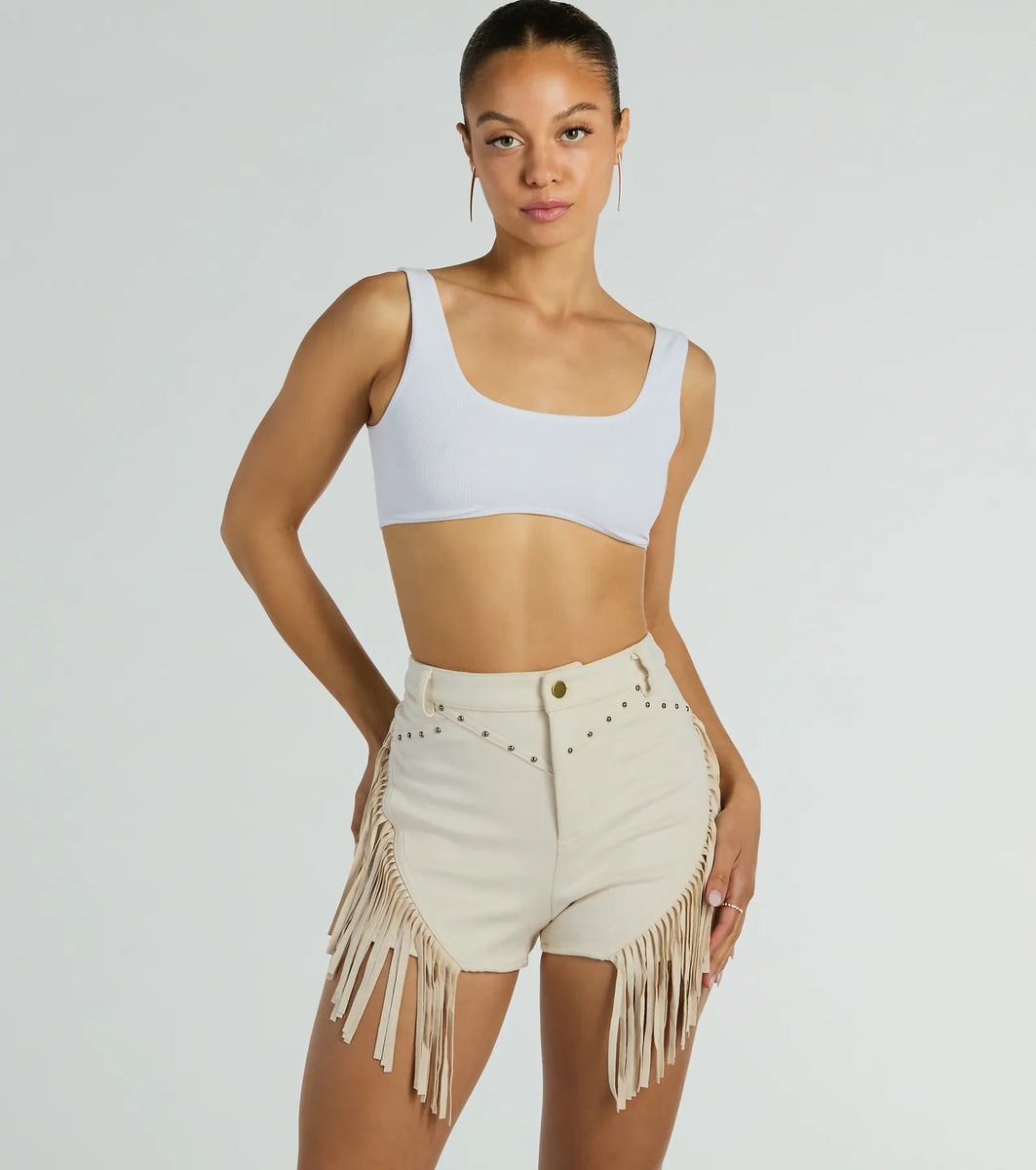 faux suede shorts