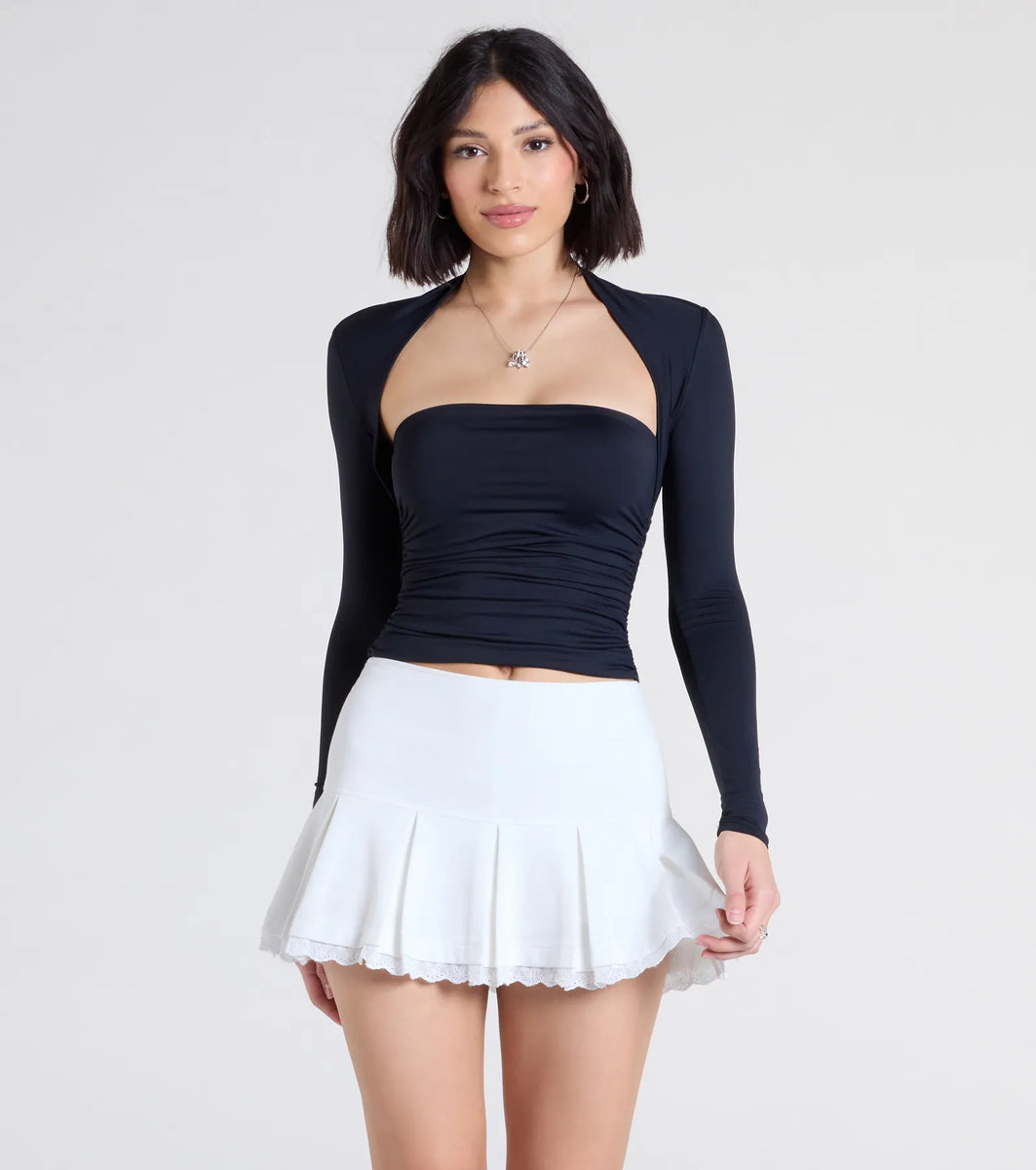 スカート carol shoppe LACE TRIM SHIRT SKIRT carol shoppe LACE TRIM SHIRT SKIRT