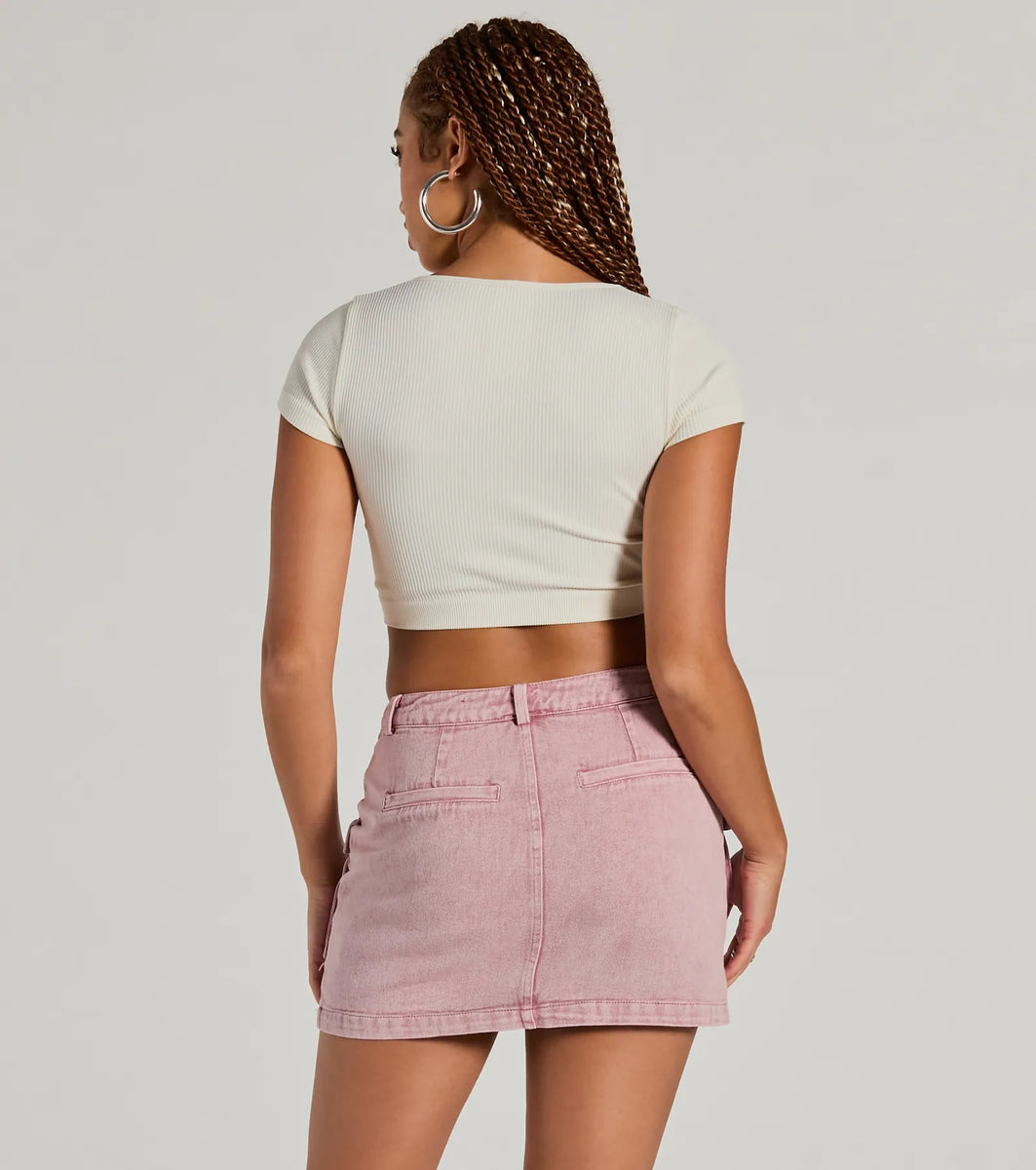 【NONCODE】JT cargo mini skirt NONCODE】JT cargo mini skirt The Jacq Skirt | Cargo Mini