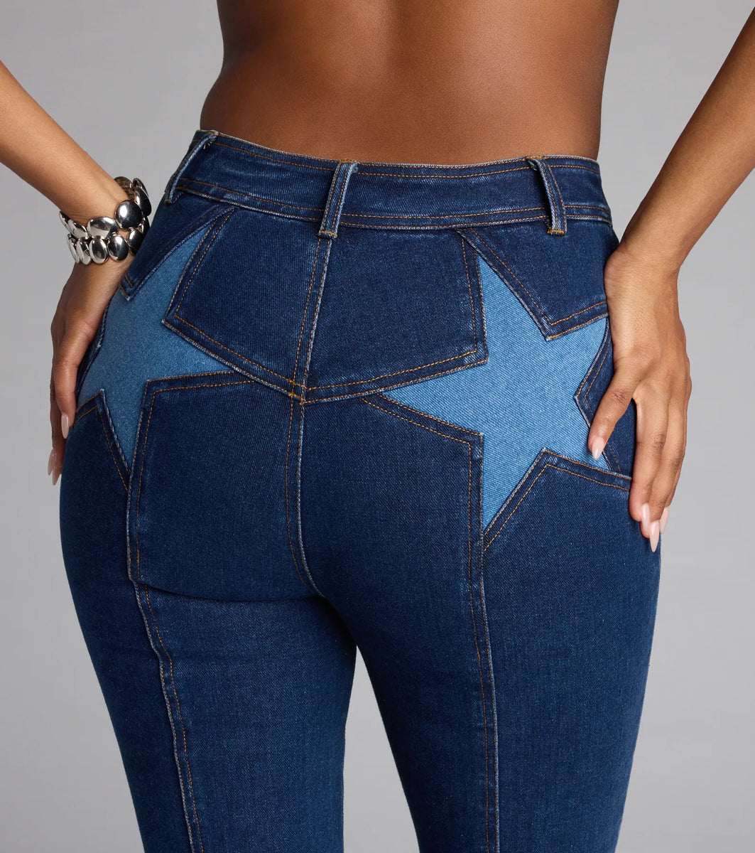 Such A Firecracker Mid-Rise Star Pocket Denim Jeans | Windsor Such A Firecracker Mid-Rise Star Pocket Denim Jeans | Windsor